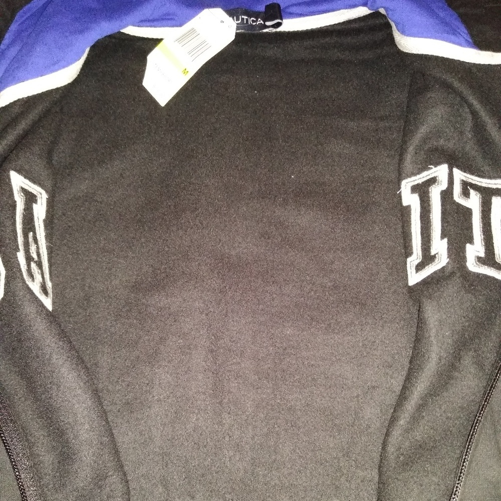 Nautica Black W/ Blue Hooded Jacket - Picture 4 of 5